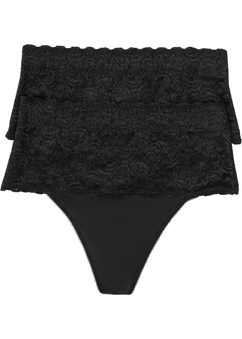 Stahovací kalhotky tanga, střední tvarující efekt (2 ks v balení), bonprix