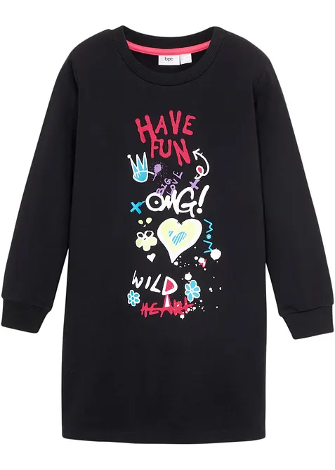 Mikinové šaty, z čisté organické bavlny, bonprix