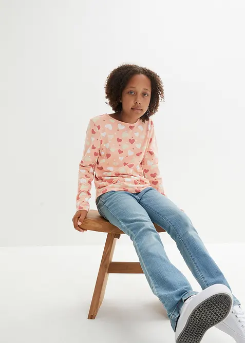 Dívčí tričko s dlouhým rukávem, z čisté organické bavlny (3 ks v balení), bonprix