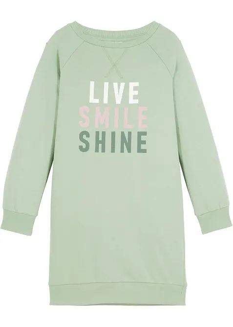 Šaty z teplákoviny z čisté organické bavlny, bonprix