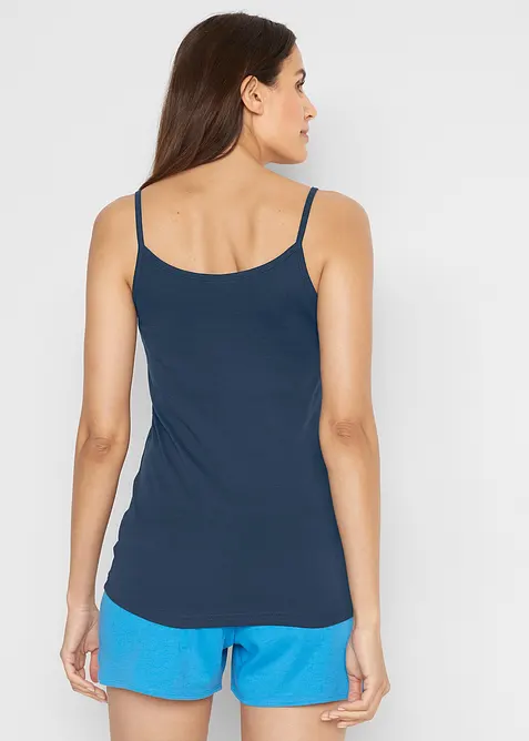 Top s &uacute;zk&yacute;mi ram&iacute;nky, z čist&eacute; bavlny (3 ks v balen&iacute;), bonprix