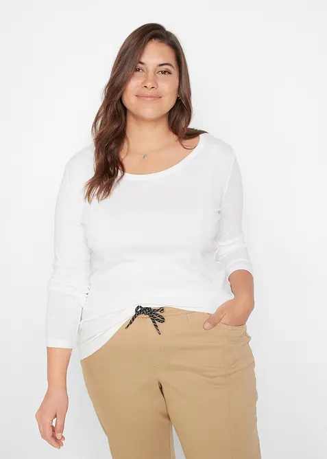 Tričko s dlouhým rukávem, z čisté organické bavlny, bonprix