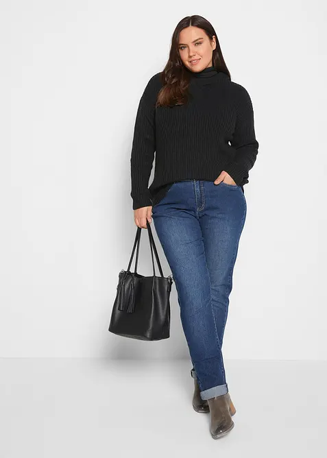 Strečové džíny Mid Waist Straight, bonprix