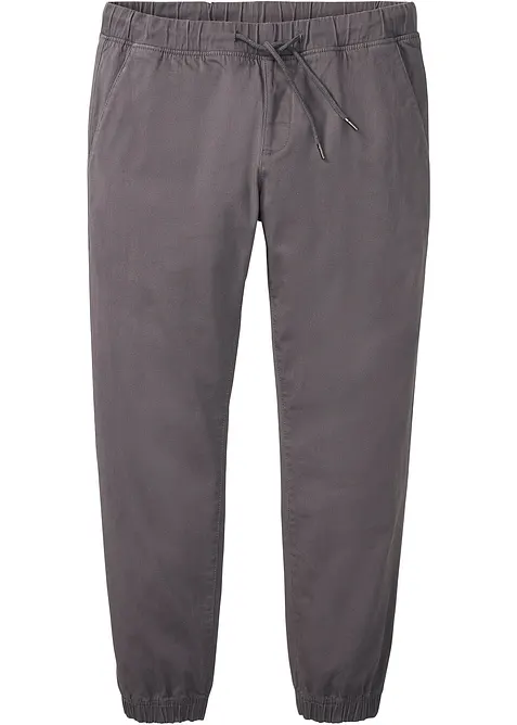 Relaxed Fit strečov&eacute; chino kalhoty bez zap&iacute;n&aacute;n&iacute;, Straight, bonprix