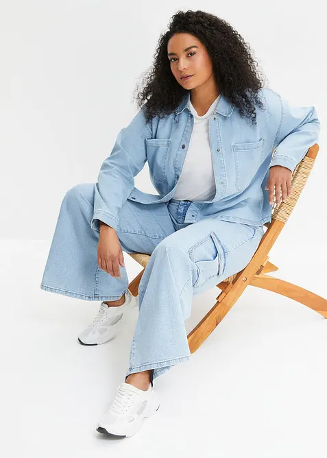 Extra široké cargo džíny, Mid Waist, bonprix