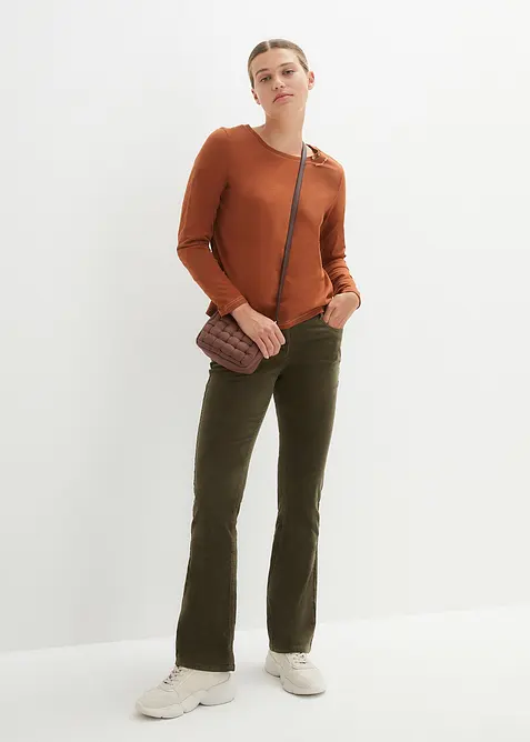 Triko s dlouhým rukávem a ozdobnými knoflíky, bonprix