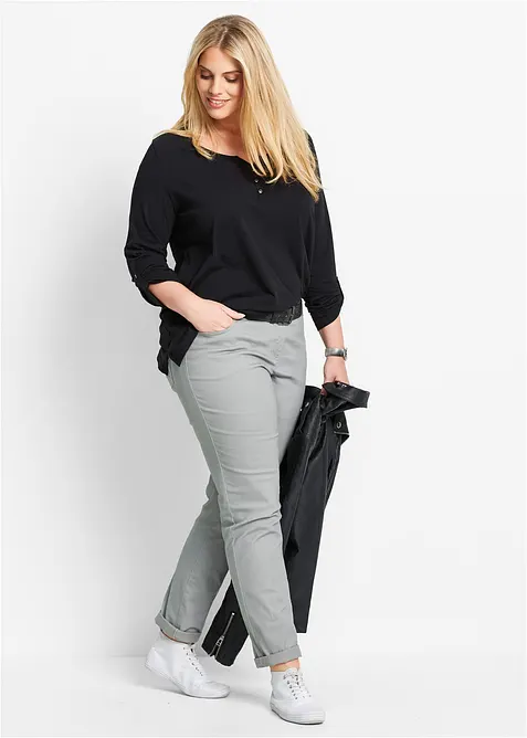 Tričko s knofl&iacute;kovou l&eacute;gou, z čist&eacute; organick&eacute; bavlny, bonprix