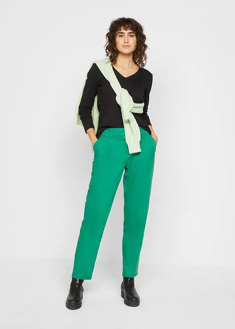 Triko s dlouh&yacute;m ruk&aacute;vem, z čist&eacute; organick&eacute; bavlny, bonprix