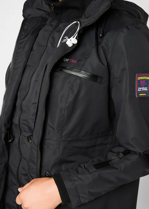 Funkční outdoorový kabát s kapucí, 2 v 1, nepromokavý, bonprix