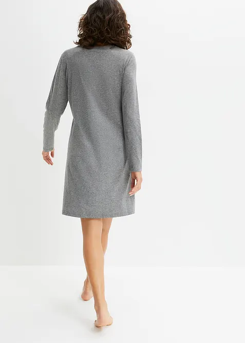 Krátká noční košile s dlouhými rukávy, bonprix