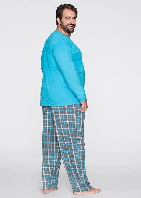 Pyžamo s dlouh&yacute;m ruk&aacute;vem, z čist&eacute; bavlny, bonprix