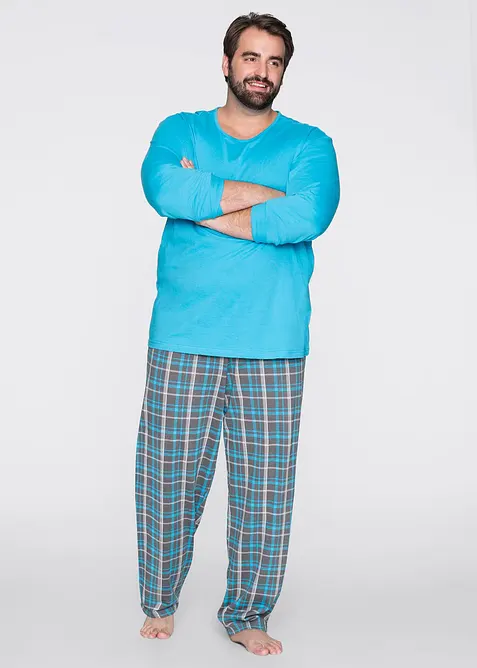 Pyžamo s dlouh&yacute;m ruk&aacute;vem, z čist&eacute; bavlny, bonprix