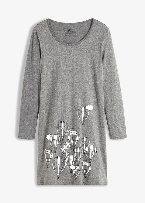 Krátká noční košile s dlouhými rukávy, bonprix