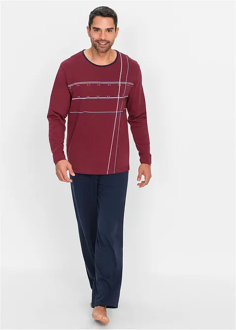 Pyžamo s bavlnou a dlouhým rukávem, bonprix