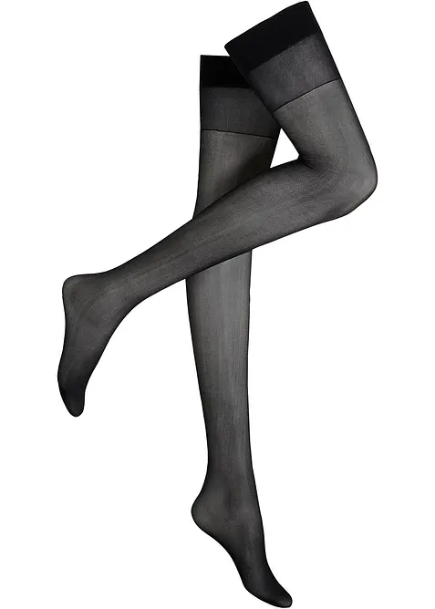 Podvazkové punčochy 20 DEN Satin Sheer, bonprix