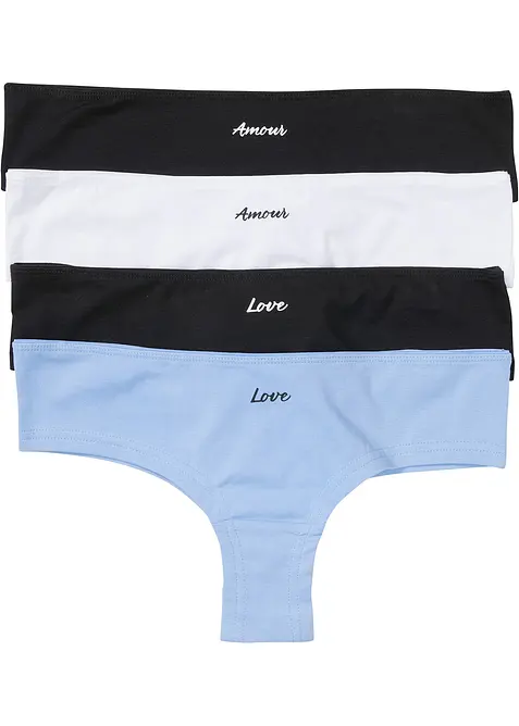 Brazilsk&eacute; kalhotky (4 ks v balen&iacute;), bonprix