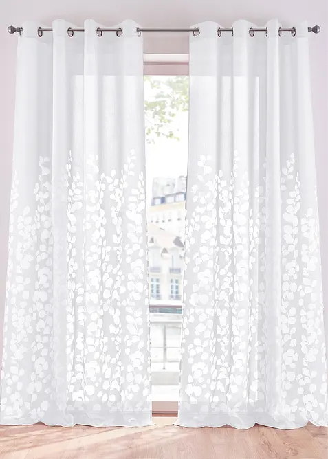 Vypalovan&aacute; z&aacute;clona s listy (1 ks v balen&iacute;), bonprix