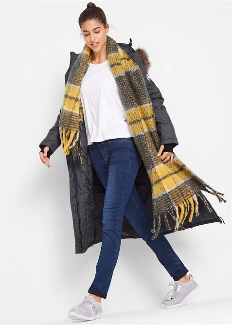 Nepromokavý outdoorový kabát s umělou kožešinou, bonprix