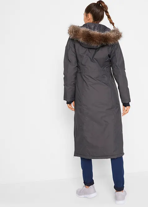 Nepromokavý outdoorový kabát s umělou kožešinou, bonprix
