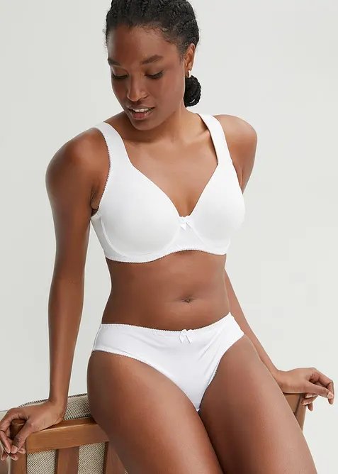 Hladk&aacute; podprsenka s kosticemi a s leskl&yacute;m efektem (2 ks), bonprix