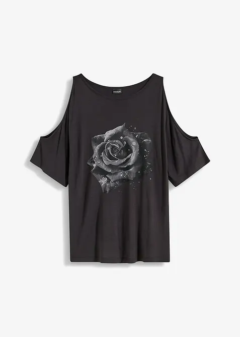 Triko s odhalenými rameny, z viskózy, bonprix