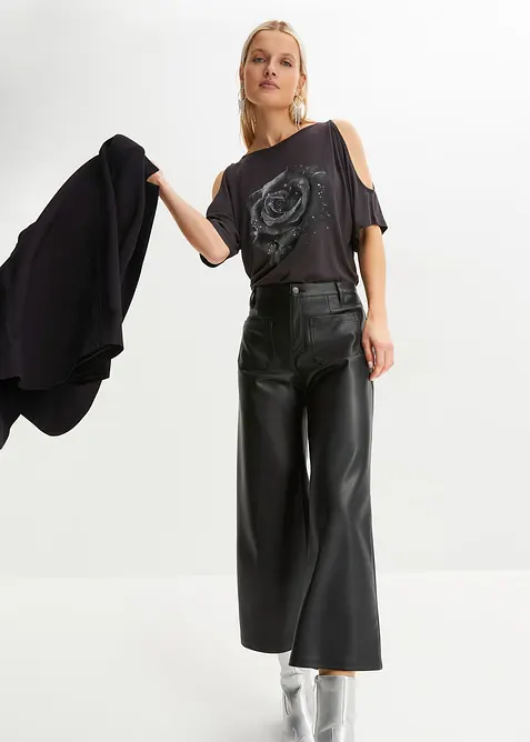 Triko s odhalenými rameny, z viskózy, bonprix