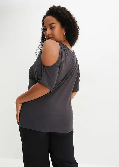 Triko s odhalenými rameny, z viskózy, bonprix