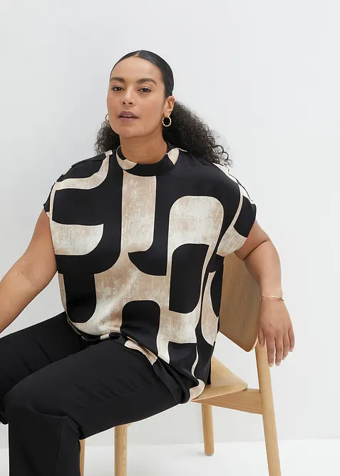 Tuniková halenka ze saténu, bonprix