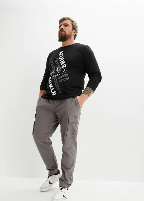 Triko s dlouh&yacute;m ruk&aacute;vem z organick&eacute; bavlny, bonprix