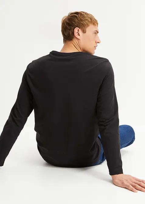 Triko s dlouh&yacute;m ruk&aacute;vem z organick&eacute; bavlny, bonprix