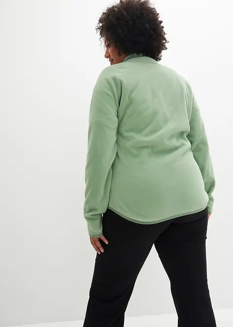 Fl&iacute;sov&aacute; mikina s kapsami na zip, bonprix