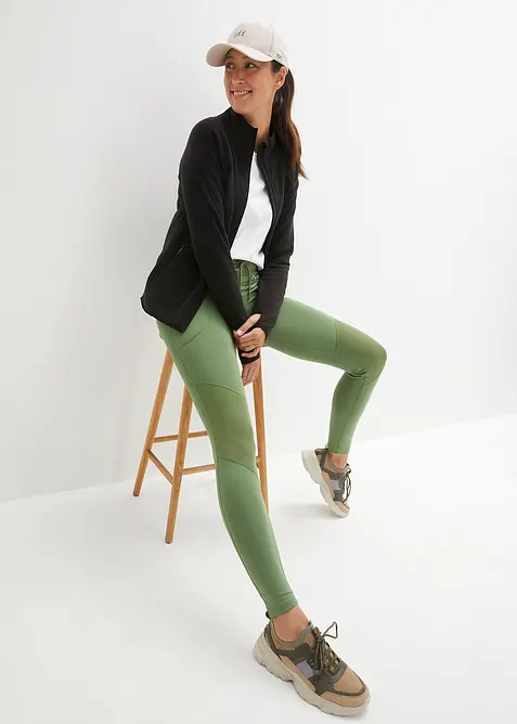 Flísová mikina s kapsami na zip, bonprix