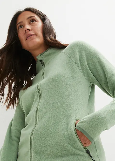 Flísová mikina s kapsami na zip, bonprix