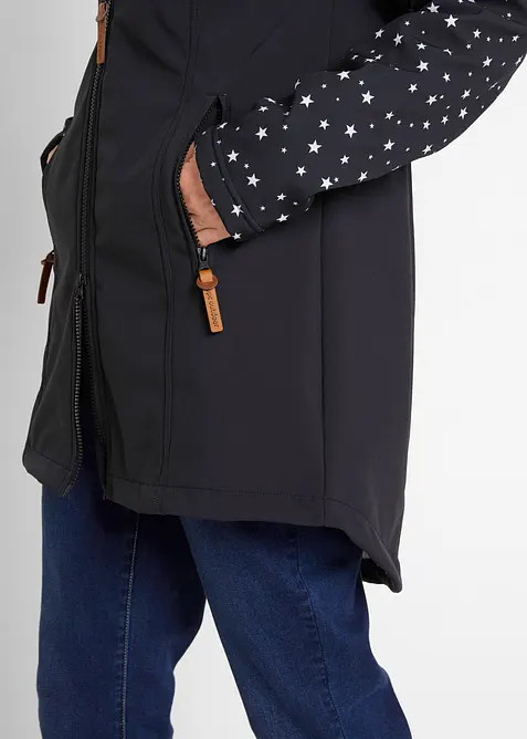 Funkční softshellová parka s hebkým flísem, bonprix