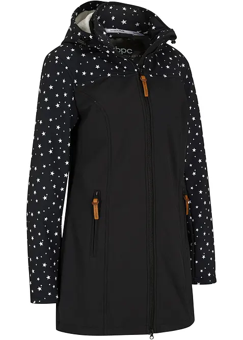 Funkční softshellová parka s hebkým flísem, bonprix