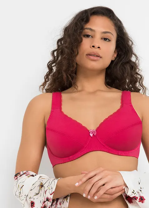 Podprsenka s kosticemi a s měkkou organickou bavlnou (3 ks v balen&iacute;), bonprix