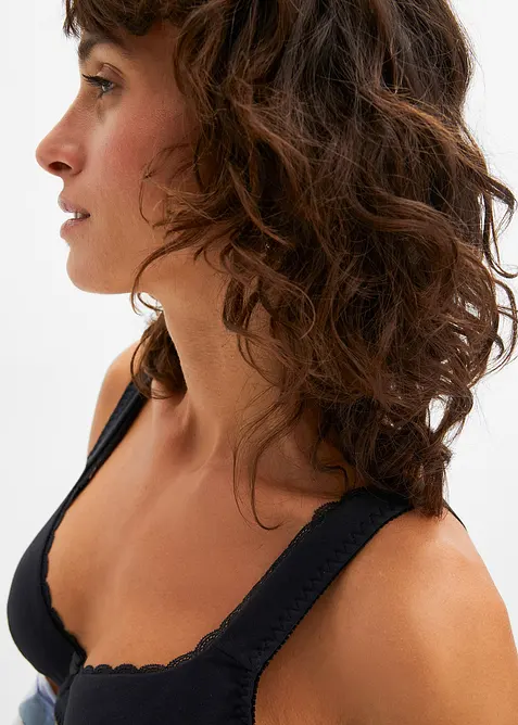 Podprsenka s kosticemi a s měkkou organickou bavlnou (3 ks v balen&iacute;), bonprix