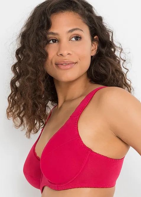 Podprsenka s kosticemi a s měkkou organickou bavlnou (3 ks v balen&iacute;), bonprix