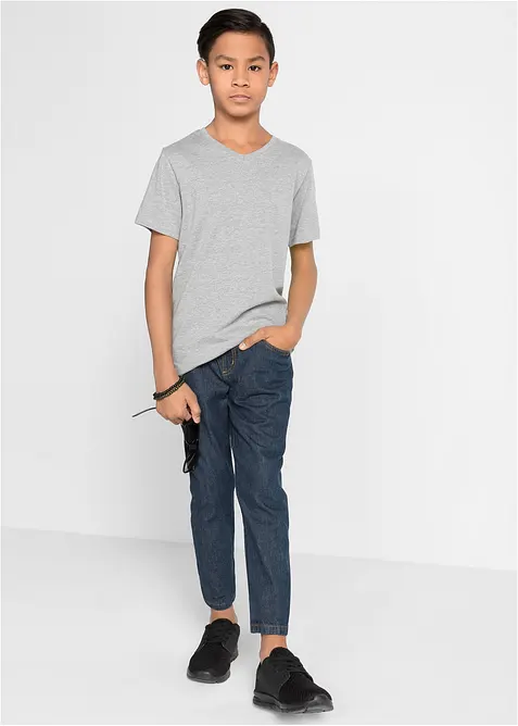 Kalhoty bez zapínání, z čisté bavlny, Regular Fit, Straight (3 ks v balení), bonprix