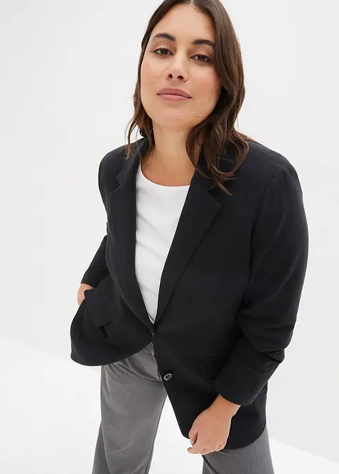 Dlouh&yacute; blejzr z bavlněn&eacute;ho žerzeje, bonprix