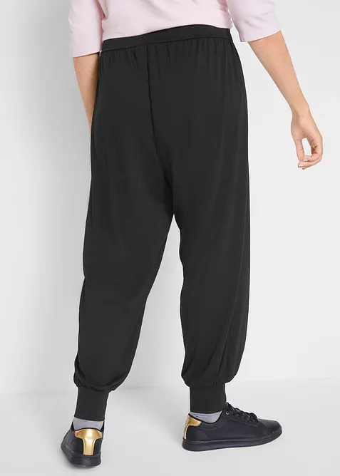 Harémové kalhoty se silikonovou páskou v pase, bonprix