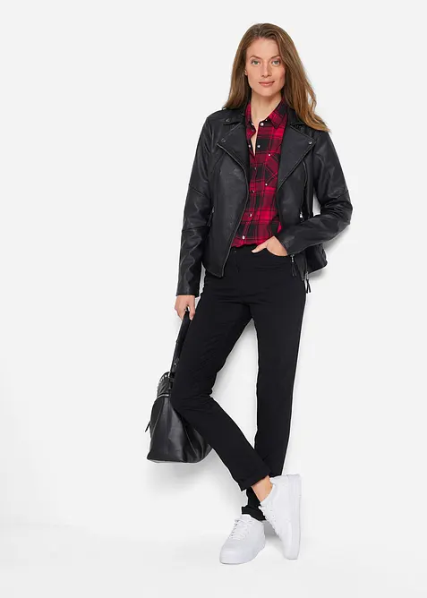 Kostkovaná košilová halenka z čisté bavlny, bonprix