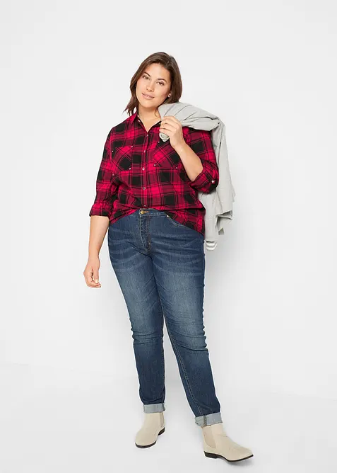 Kostkovan&aacute; ko&scaron;ilov&aacute; halenka z čist&eacute; bavlny, bonprix