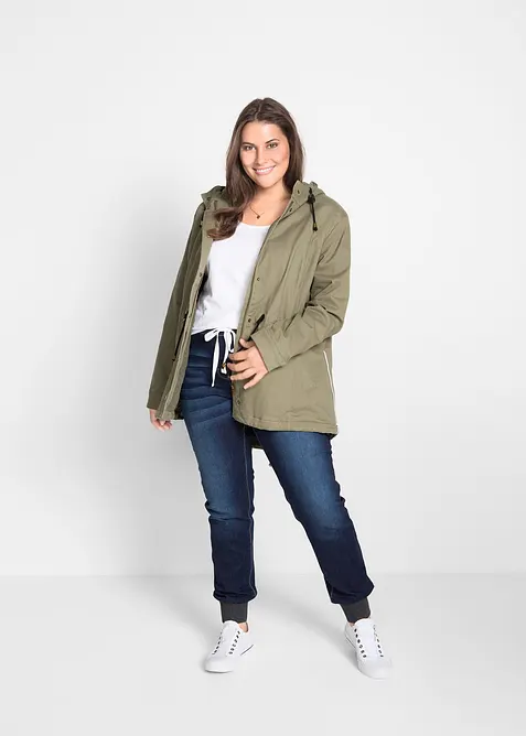 Dž&iacute;ny Boyfriend s elastick&yacute;m pasem, Mid Waist, bonprix