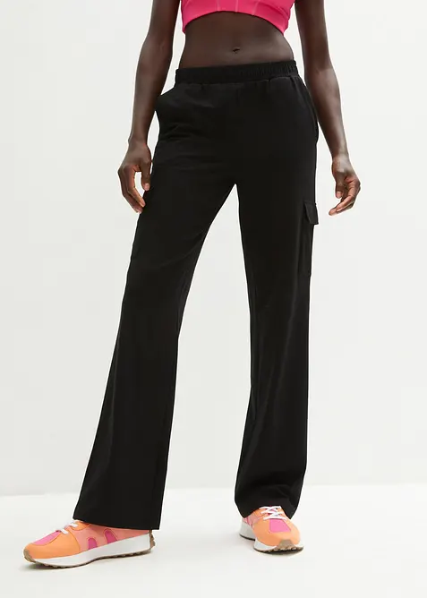 Joggingov&eacute; kalhoty z elastick&eacute; bavlněn&eacute; směsi, bonprix