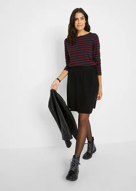 Triko s lodičkov&yacute;m v&yacute;střihem, dlouh&yacute; ruk&aacute;v (2 ks v balen&iacute;), bonprix