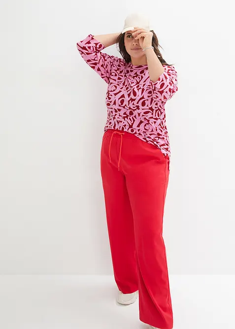 Triko s kulatým výstřihem, 3/4 rukáv, bonprix