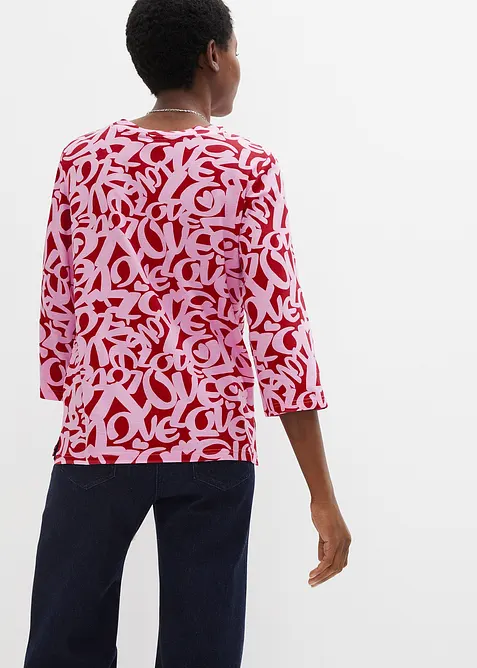 Triko s kulatým výstřihem, 3/4 rukáv, bonprix