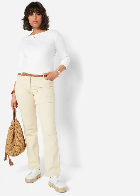 Triko s dlouh&yacute;m ruk&aacute;vem, z čist&eacute; organick&eacute; bavlny, bonprix