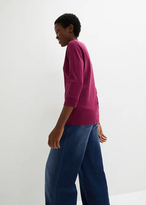 Triko s dlouhým rukávem, z čisté organické bavlny, bonprix